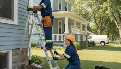 Milwaukee, WI plumber repairing a pipe for a residential plumbing service call
