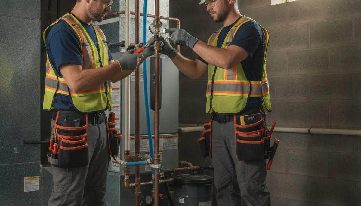Milwaukee, WI plumber repairing residential plumbing for a local plumbing service