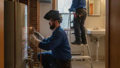 Milwaukee, WI plumber repairing a leak for residential plumbing service
