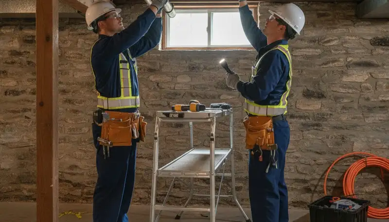 Milwaukee WI plumber repairing a pipe for residential plumbing service