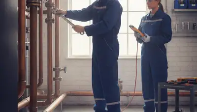 Milwaukee, WI plumber repairing a residential pipe for freeze damage on a service call