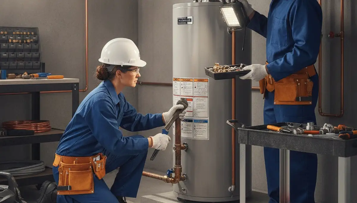 Milwaukee, WI plumber repairing residential pipes for freeze-damaged plumbing systems