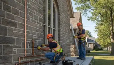 Milwaukee, WI plumbing repair technician fixing a leak for a local home service call