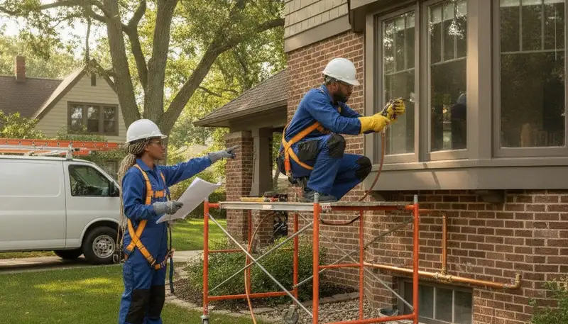 Milwaukee, WI plumber repairing a leak for a local plumbing service