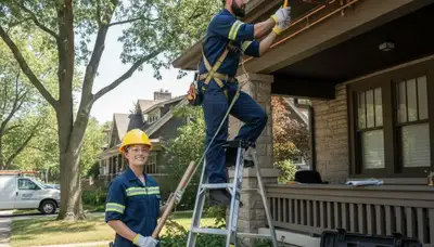 Milwaukee, WI plumber repairing a pipe for a plumbing service call