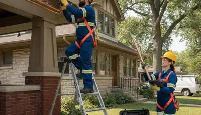 Milwaukee, WI plumber repairing a pipe for residential plumbing service