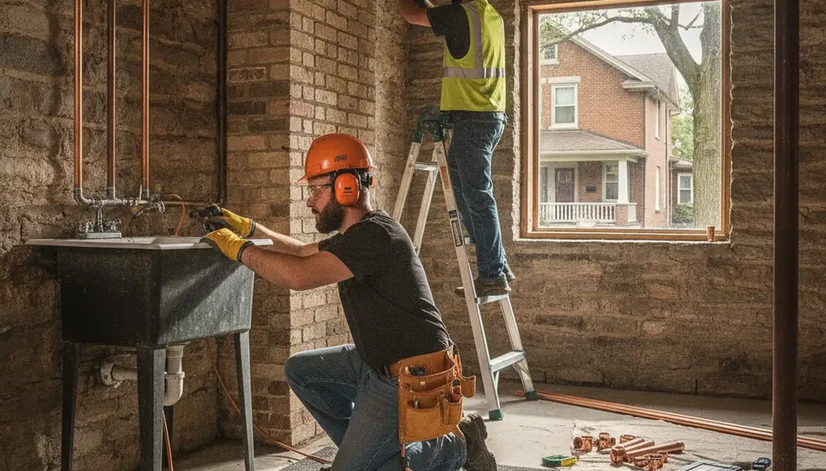 Milwaukee, WI plumber repairing a plumbing fixture for a local residential service call