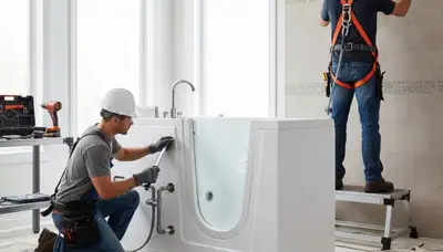 Walk-in tub installation for safer bathing in Milwaukee, WI by On Call Plumbers